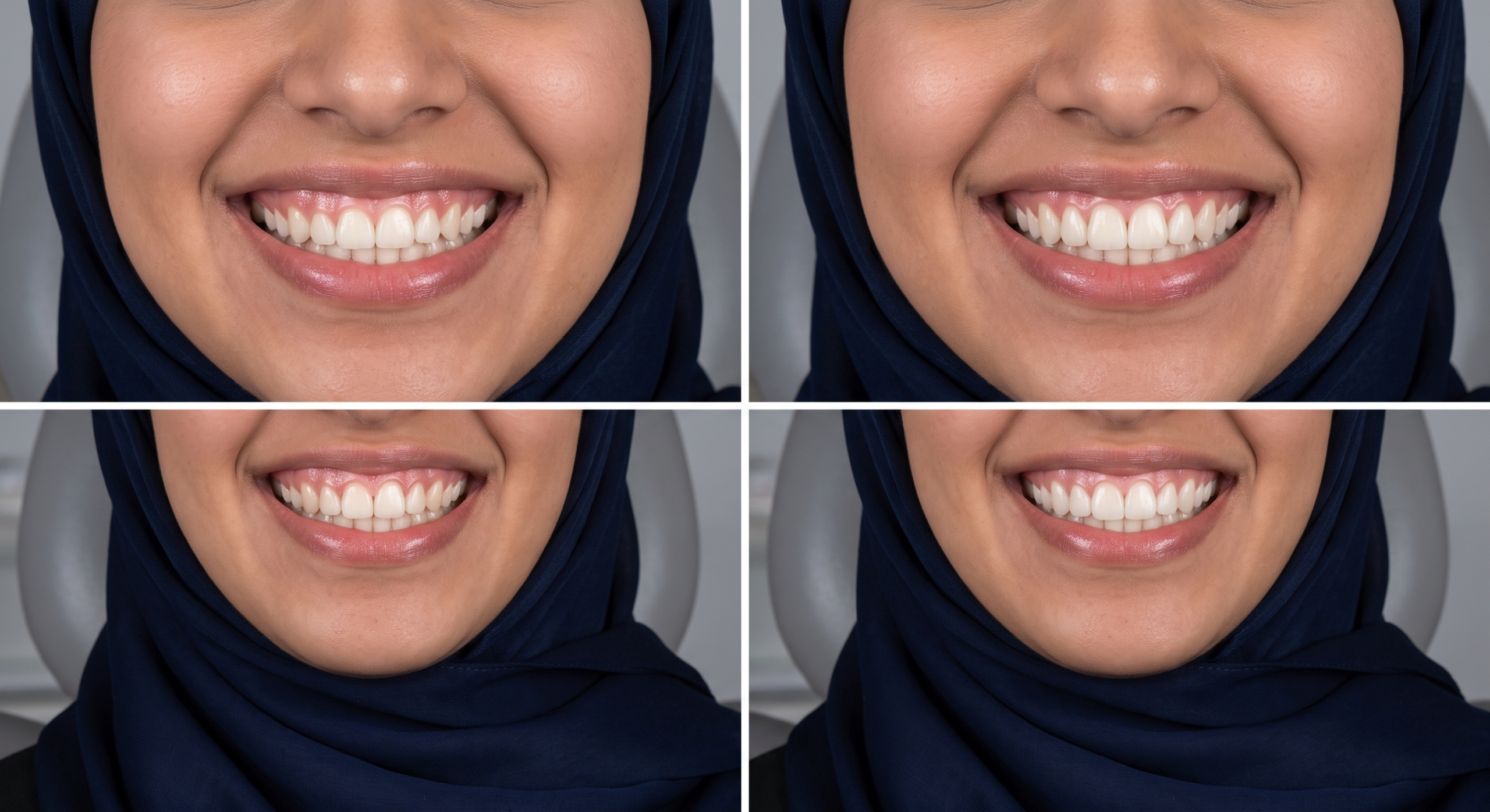 نتيجة متناسقة بعد التجميل الجراحي للابتسامة اللثوية
