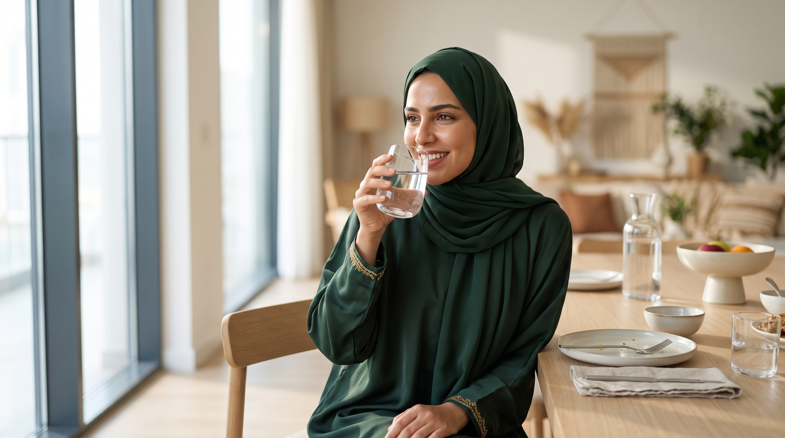 شرب الماء بعد الأكل للحفاظ على صحة الأسنان جازان